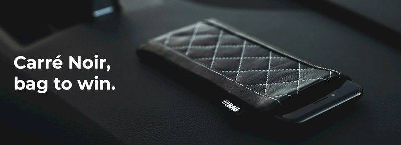 fitBAG Carré Noir Lederhülle mit Smartphone
